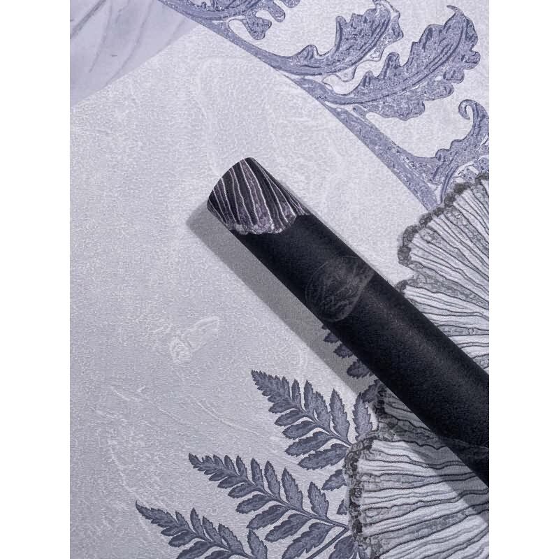 Digitaldruck Blumen, Blätter Floral Natur, Modern in Schwarz für Wohnzimmer, Schlafzimmer (KG-172894)