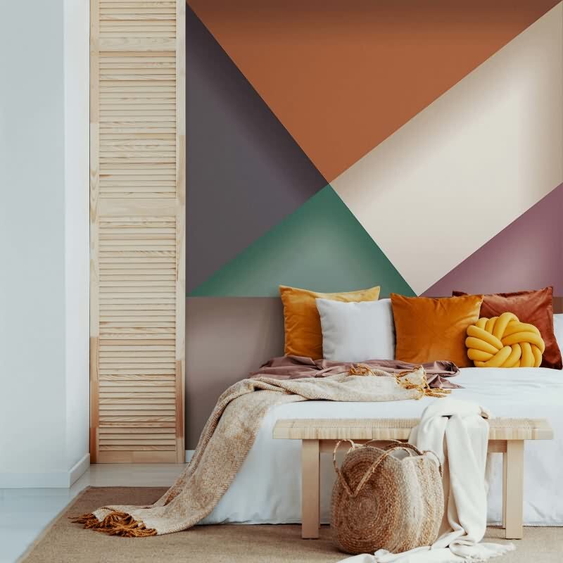 Digitaldruck 3D-Optik Grafisch Modern in Anthrazit für Wohnzimmer, Schlafzimmer (KG-172899)