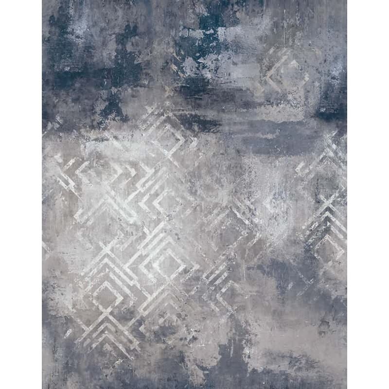Digitaldruck Betonoptik Grafisch Modern in Anthrazit für Wohnzimmer, Schlafzimmer (KG-172902)
