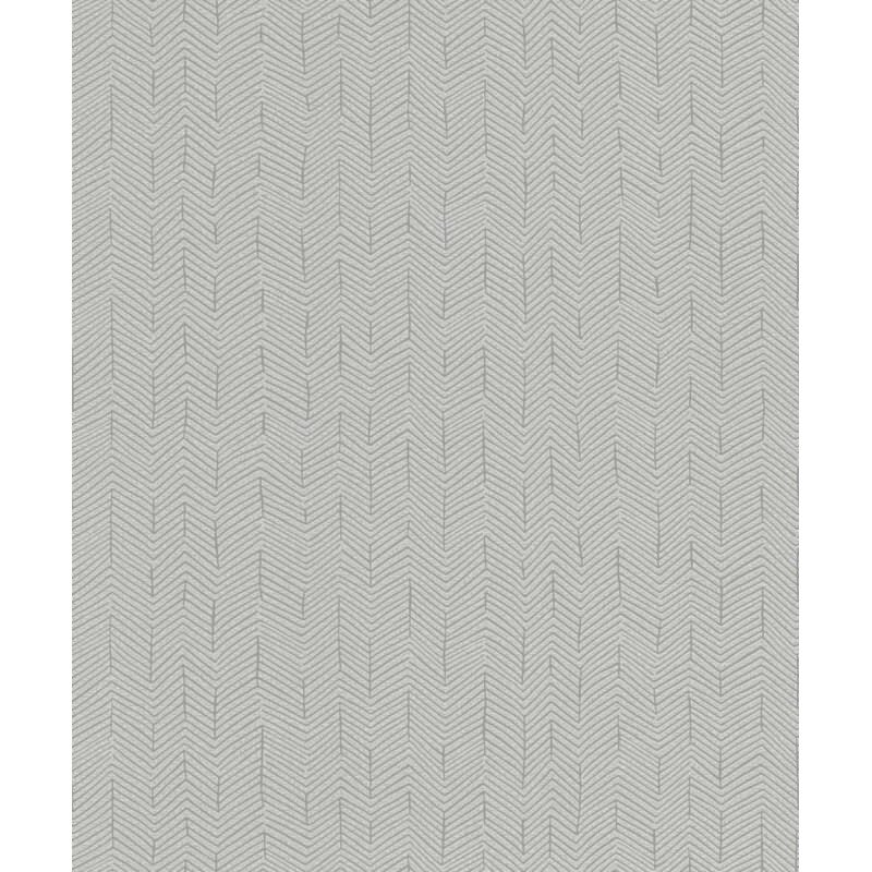 Vliestapete Fischgratmuster, 3D-Optik Grafisch Modern in Grau für Wohnzimmer, Schlafzimmer (KG-172907)