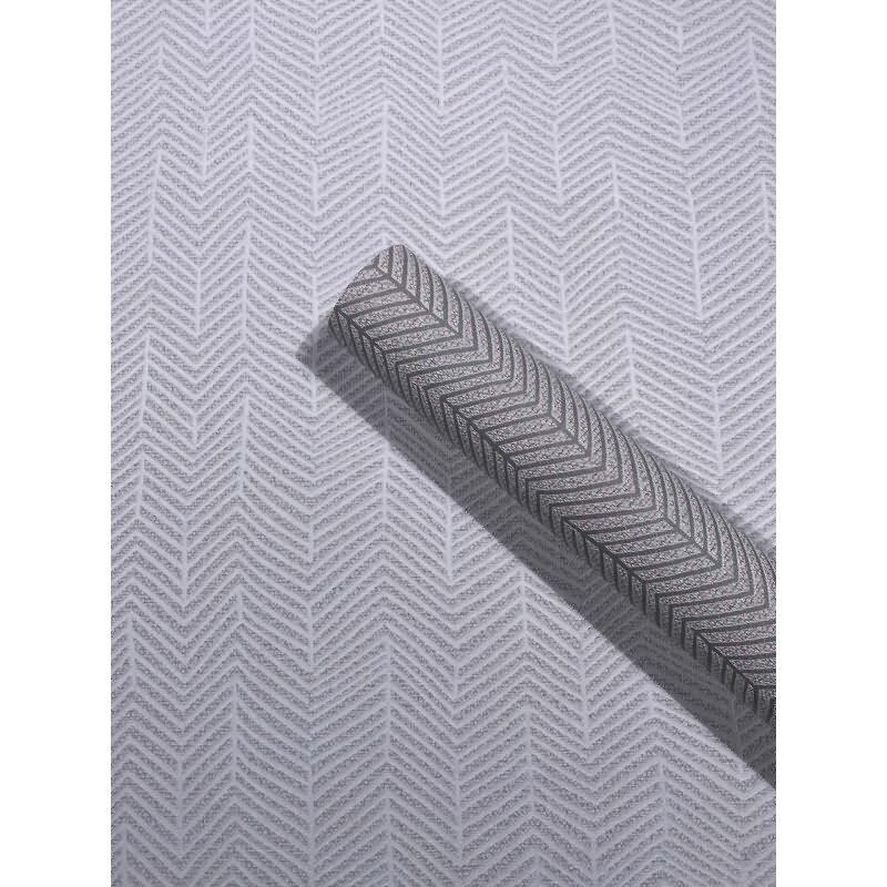 Vliestapete Fischgratmuster, 3D-Optik Grafisch Modern in Grau für Wohnzimmer, Schlafzimmer (KG-172907)