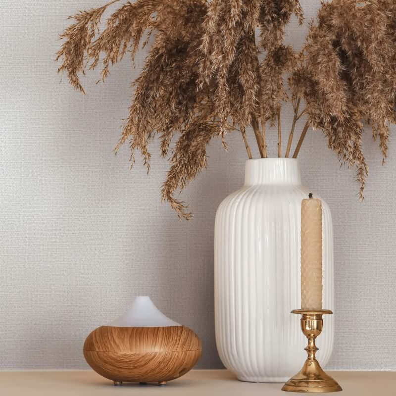 Vliestapete Texturiert Uni Modern in Weiß für Wohnzimmer, Schlafzimmer (KG-172908)