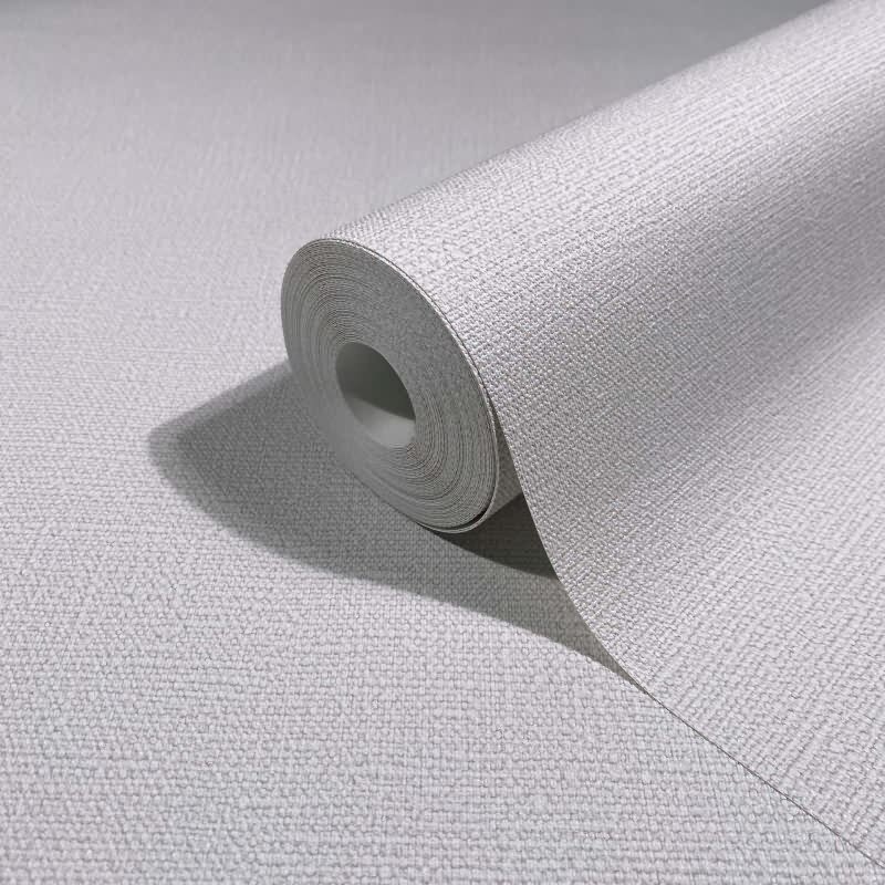 Vliestapete Texturiert Uni Modern in Weiß für Wohnzimmer, Schlafzimmer (KG-172908)