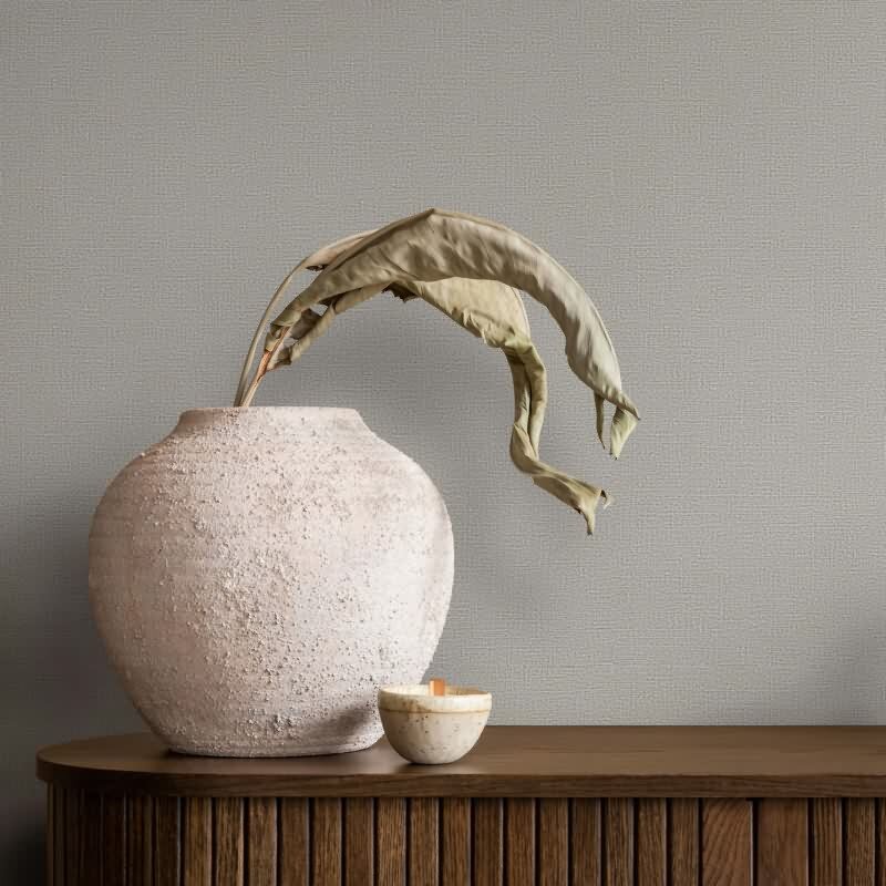 Vliestapete Texturiert Uni Modern in Grau für Wohnzimmer, Schlafzimmer (KG-172910)