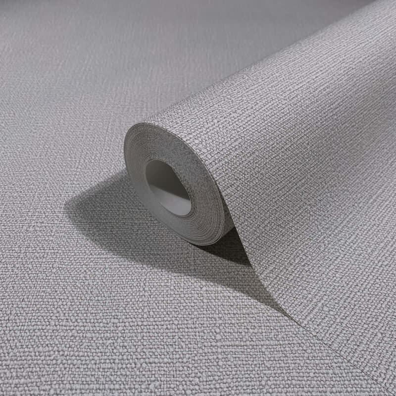 Vliestapete Texturiert Uni Modern in Grau für Wohnzimmer, Schlafzimmer (KG-172910)