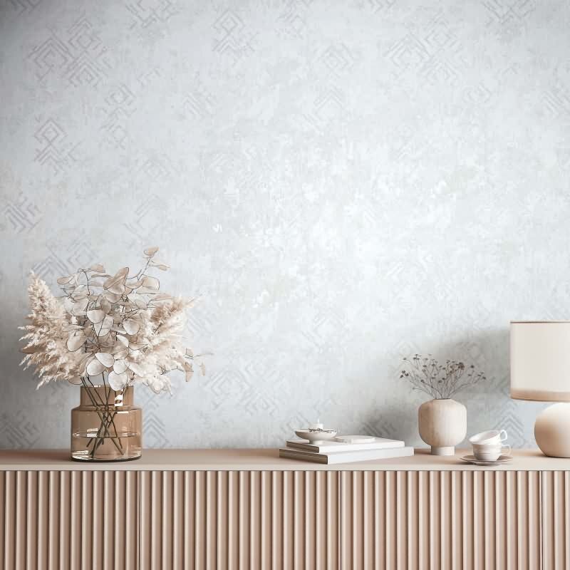 Vliestapete Betonoptik Grafisch Modern in Weiß für Wohnzimmer, Schlafzimmer (KG-172915)