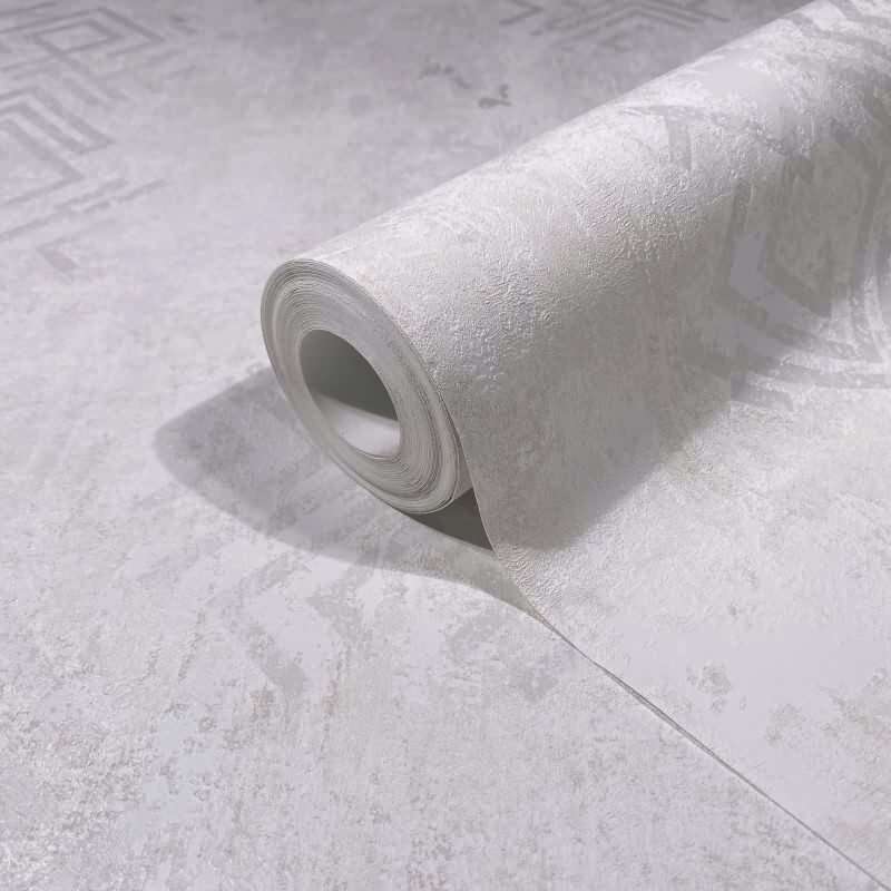 Vliestapete Betonoptik Grafisch Modern in Weiß für Wohnzimmer, Schlafzimmer (KG-172915)