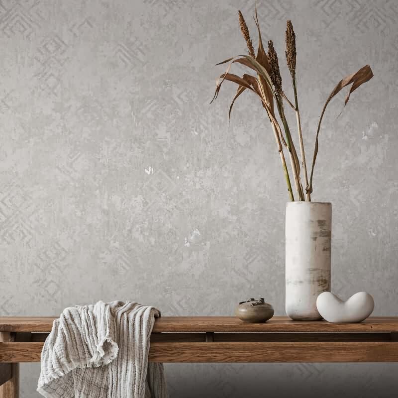 Vliestapete Betonoptik Grafisch Modern in Grau für Wohnzimmer, Schlafzimmer (KG-172916)