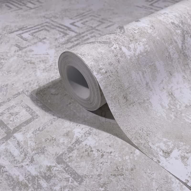 Vliestapete Betonoptik Grafisch Modern in Grau für Wohnzimmer, Schlafzimmer (KG-172916)