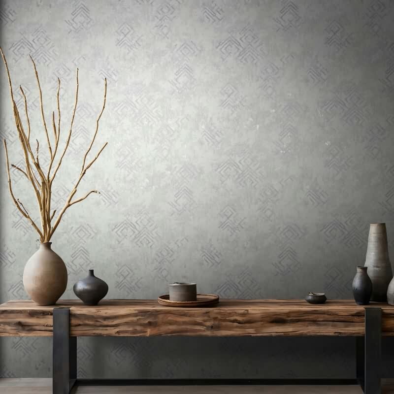Vliestapete Betonoptik Grafisch Modern in Grau für Wohnzimmer, Schlafzimmer (KG-172917)