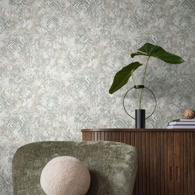Vliestapete Betonoptik Grafisch Modern in Grau für Wohnzimmer, Schlafzimmer (KG-172918)