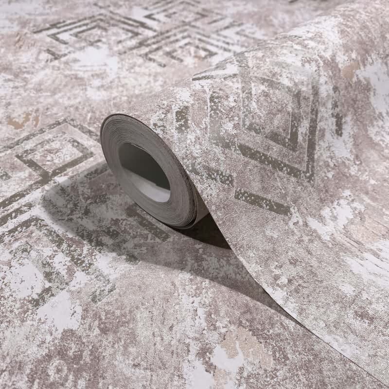 Vliestapete Betonoptik Grafisch Modern in Grau für Wohnzimmer, Schlafzimmer (KG-172919)