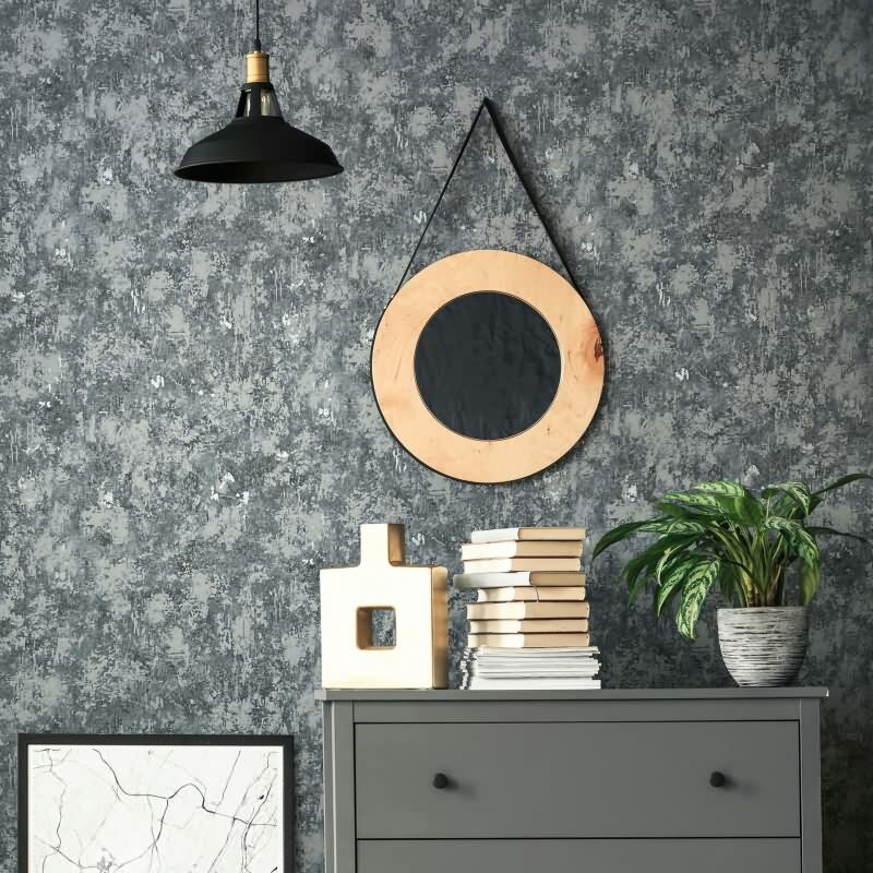 Vliestapete Betonoptik Struktur Modern in Grau für Wohnzimmer, Schlafzimmer (KG-172928)