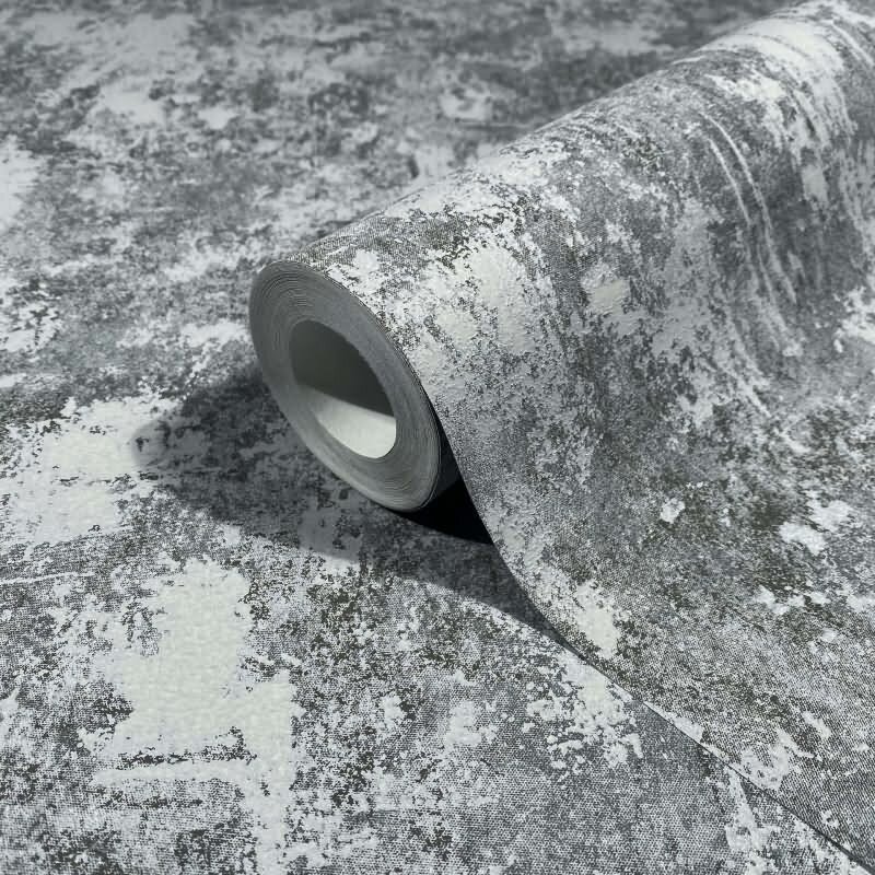 Vliestapete Betonoptik Struktur Modern in Grau für Wohnzimmer, Schlafzimmer (KG-172928)