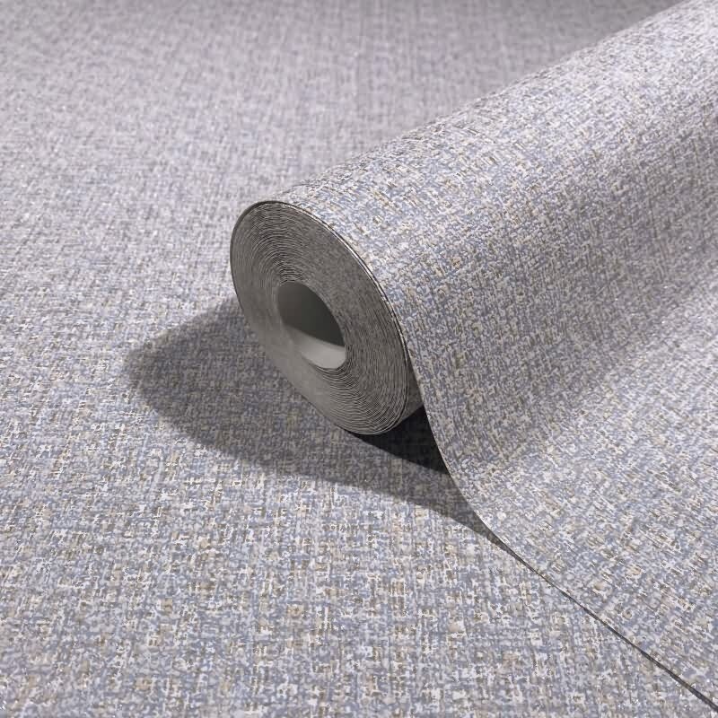 Vliestapete Textiloptik Uni Modern in Blau für Wohnzimmer, Schlafzimmer (KG-172933)