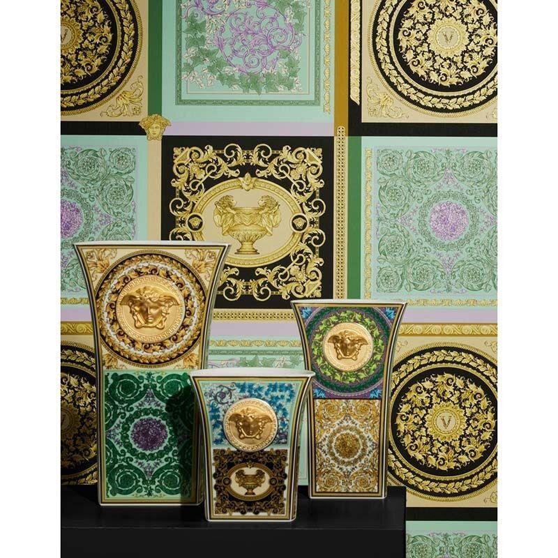 Tapete Gold, Kupfer, Grün, Lila, Flieder, Pastellfarben VERSACE Satintapete (1040254)