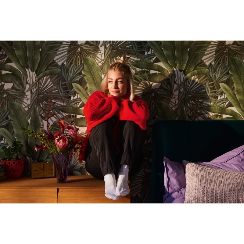 Pflanzen Tapete Grün Naturtöne Beige - Vliestapete mit Dschungelmotiv matt (KG-172936)