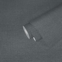 Uni Tapete mit Strukturoptik Grau - Einfarbige...