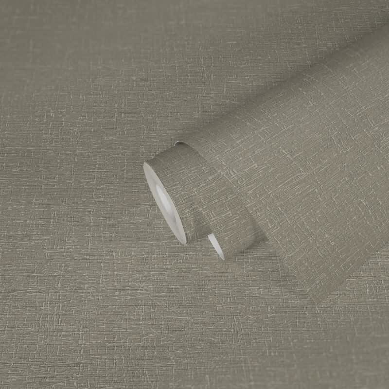 Unitapete mit Struktur-Optik Sandgrau - Einfarbige Vliestapete matt modern (KG-172944)