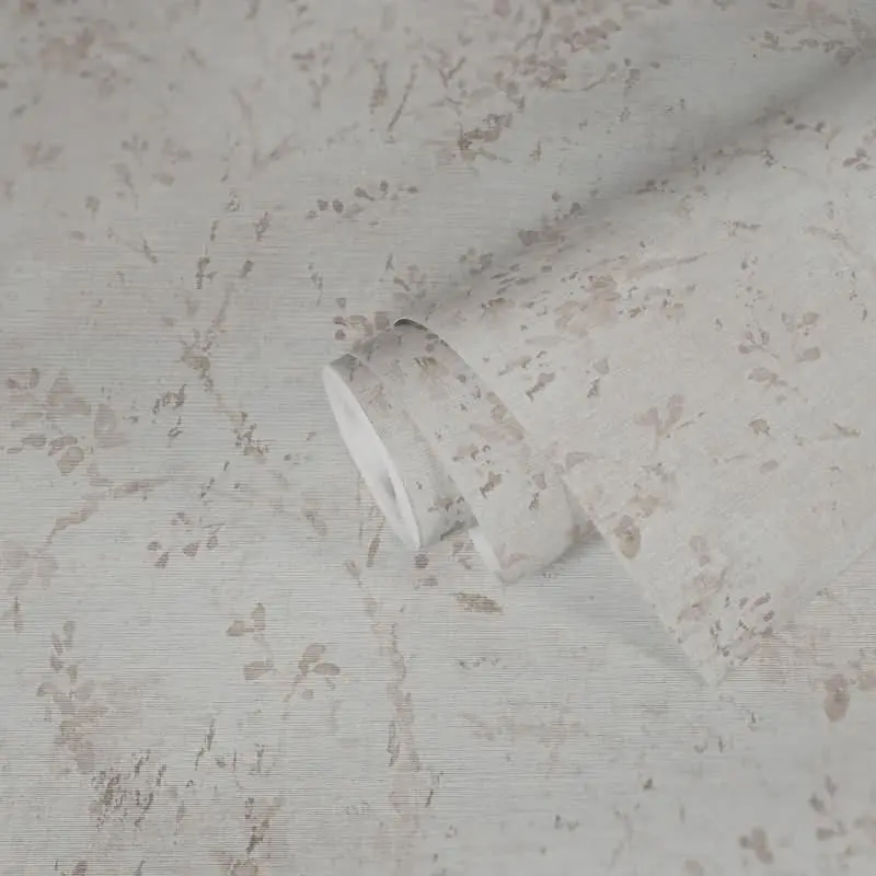 Florale Tapete Vintage Grau Beige - Vliestapete mit Blüten & Ästen (KG-172947)