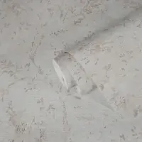 Florale Tapete Vintage Grau Beige - Vliestapete mit...