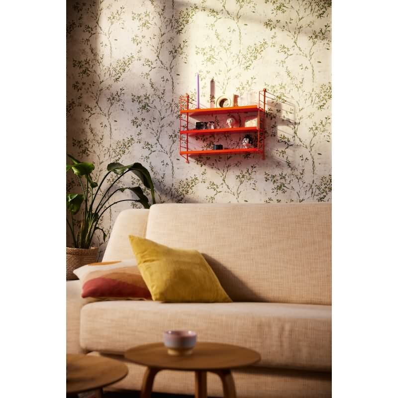 Florale Tapete Vintage Grün Beige - Vliestapete mit Ästen & Aquarelloptik (KG-172948)