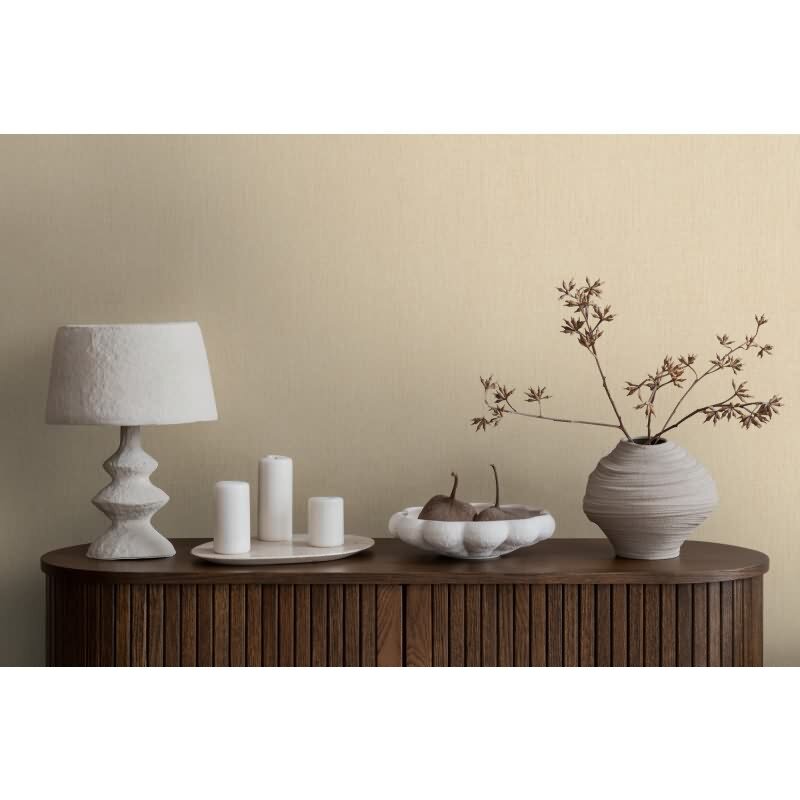 Uni Tapete in Leinen Optik Sandbeige - Strukturierte Vliestapete matt natur (KG-172950)