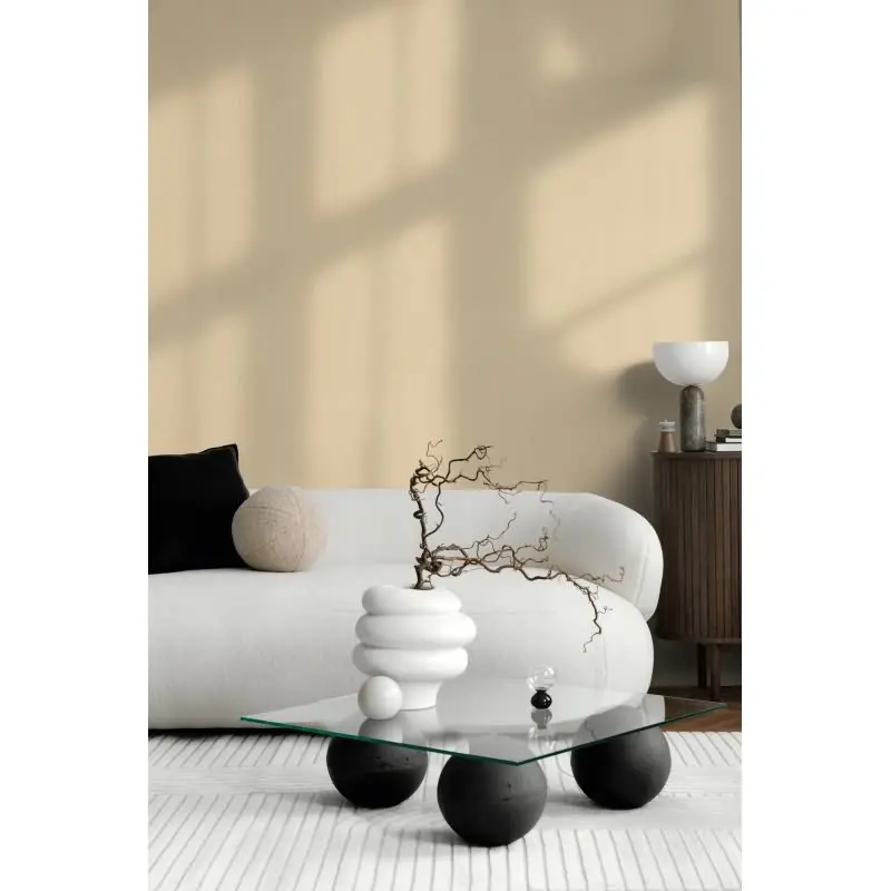 Uni Tapete in Leinen Optik Sandbeige - Strukturierte Vliestapete matt natur (KG-172950)