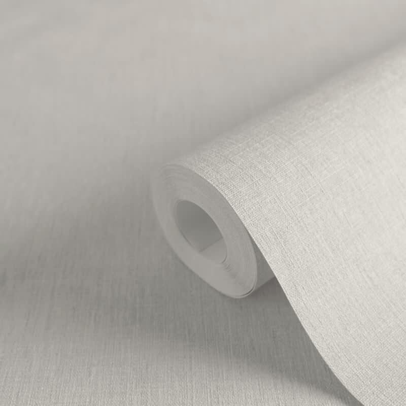 Unitapete in Leinen Optik Hellgrau - Strukturierte Vliestapete matt modern (KG-172953)