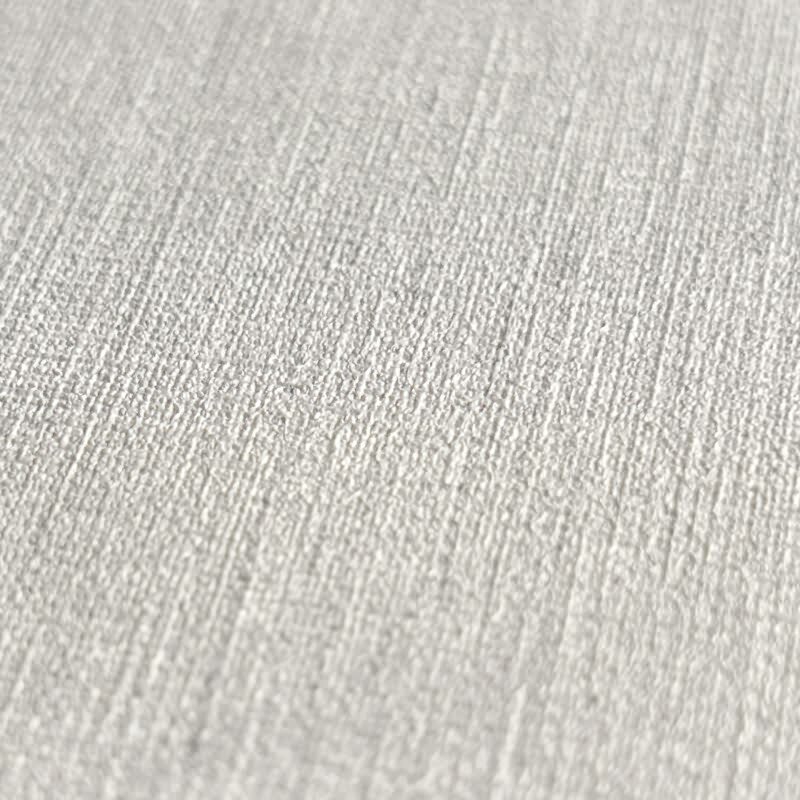 Unitapete in Leinen Optik Hellgrau - Strukturierte Vliestapete matt modern (KG-172953)