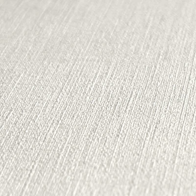 Uni Tapete in Leinen Optik Grau - Strukturierte Vliestapete matt modern (KG-172955)