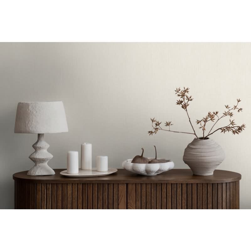 Uni Tapete in Leinen Optik Grau - Strukturierte Vliestapete matt modern (KG-172955)