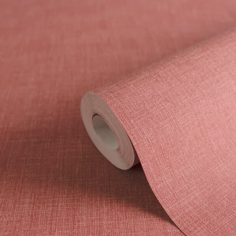 Uni Tapete in Leinen Optik Rot - Strukturierte Vliestapete matt kräftig (KG-172959)