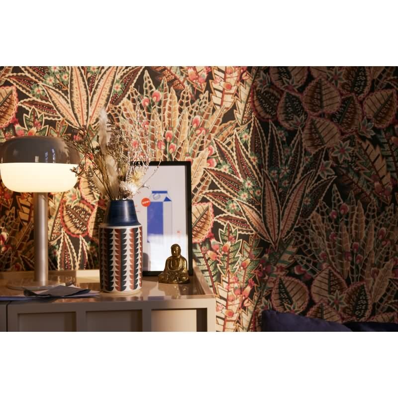 Dschungel-Tapete Bunt mit Blättern - Exotische florale Vliestapete (KG-172962)