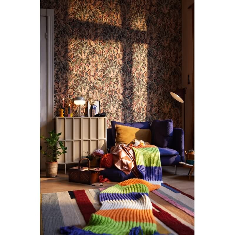 Dschungel-Tapete Bunt mit Blättern - Exotische florale Vliestapete (KG-172962)