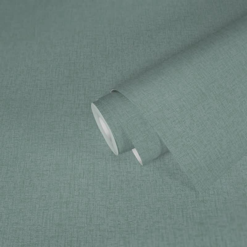 Uni Tapete Mintgrün - Strukturierte Vliestapete mit Leinenoptik - Frisch & modern (KG-172974)