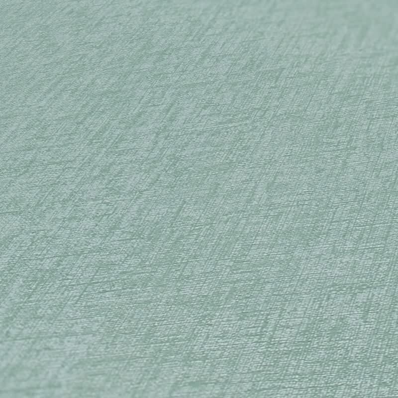 Uni Tapete Mintgrün - Strukturierte Vliestapete mit Leinenoptik - Frisch & modern (KG-172974)