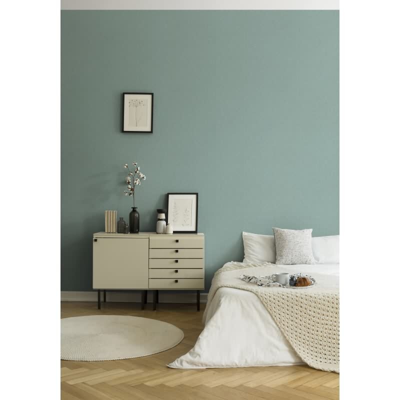 Uni Tapete Mintgrün - Strukturierte Vliestapete mit Leinenoptik - Frisch & modern (KG-172974)