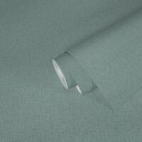 Uni Tapete Mintgrün - Strukturierte Vliestapete mit...