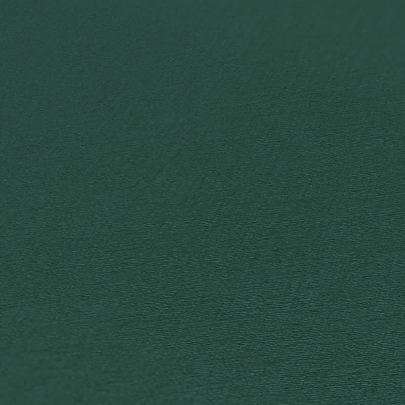 Unitapete Dunkelgrün - Strukturierte Vlies Tapete mit Leinenoptik - Edel & ausdrucksstark (KG-172975)