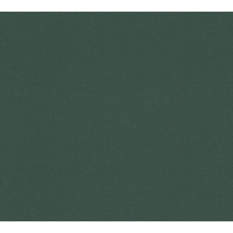 Unitapete Dunkelgrün - Strukturierte Vlies Tapete mit Leinenoptik - Edel & ausdrucksstark (KG-172975)