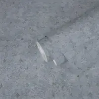 3D-Tapete Grau Betonoptik - Geometrisches Muster mit...