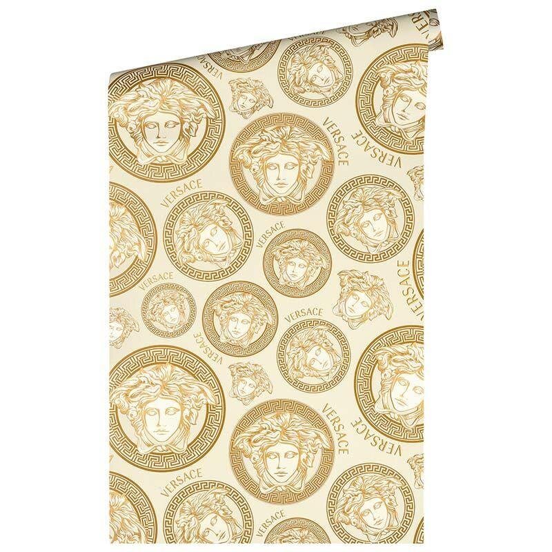 Tapete Beige, Creme, Gold, Kupfer VERSACE Satintapete (1040246)