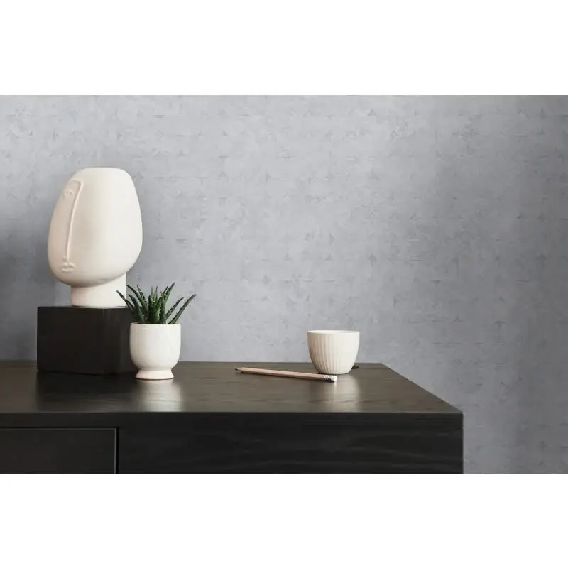 Tapete Lichtgrau Betonoptik Industrial - Geometrisches Muster dezent - Vlies Tapete modern (KG-172983)