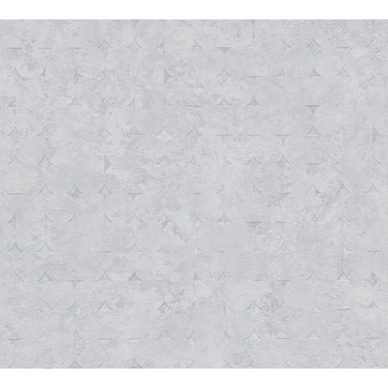 Tapete Lichtgrau Betonoptik Industrial - Geometrisches Muster dezent - Vlies Tapete modern (KG-172983)