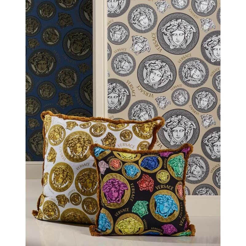 Tapete Beige, Creme, Schwarz, Anthrazit VERSACE Satintapete (1040245)