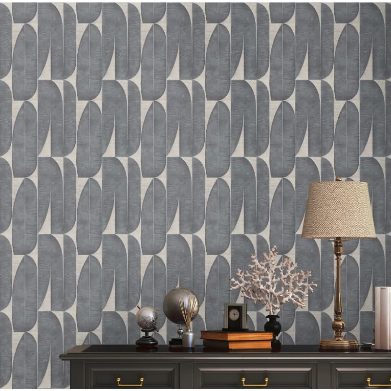 Tapete mit Bananenblättern Beige Schwarz - Grafisches Blättermuster - Vliestapete (KG-172992)