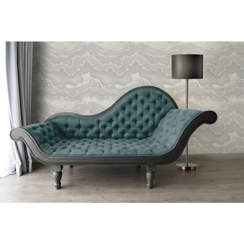 Tapete in Marmoroptik Grau Silber Gold - Elegante Vliestapete mit Metalliceffekt (KG-172999)