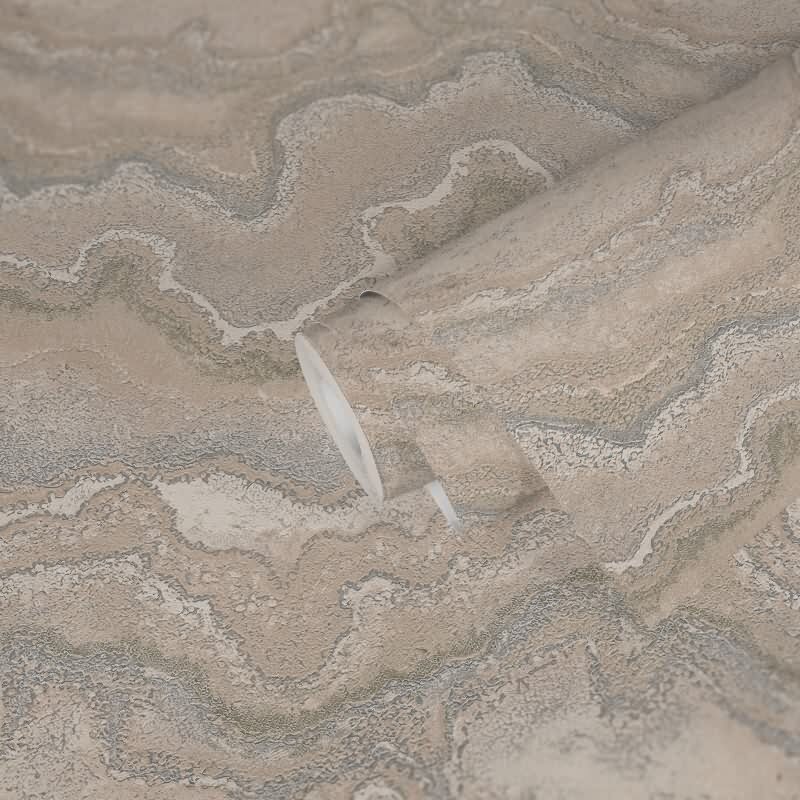 Metallic-Tapete Beige Grau Silber - Elegante Vliestapete mit Marmor-Steinstruktur (KG-173000)