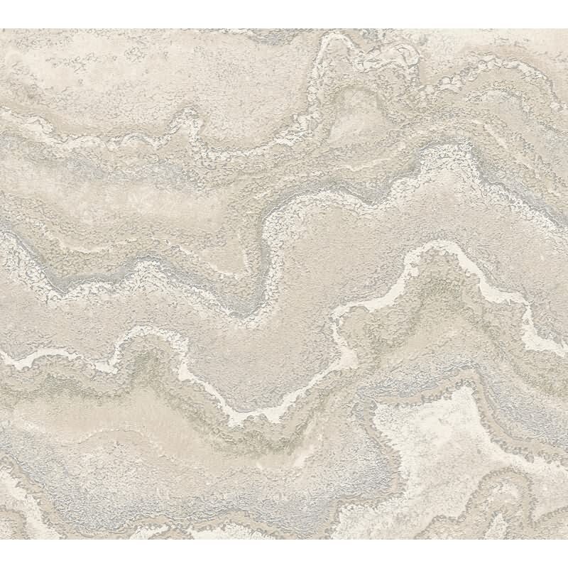 Metallic-Tapete Beige Grau Silber - Elegante Vliestapete mit Marmor-Steinstruktur (KG-173000)